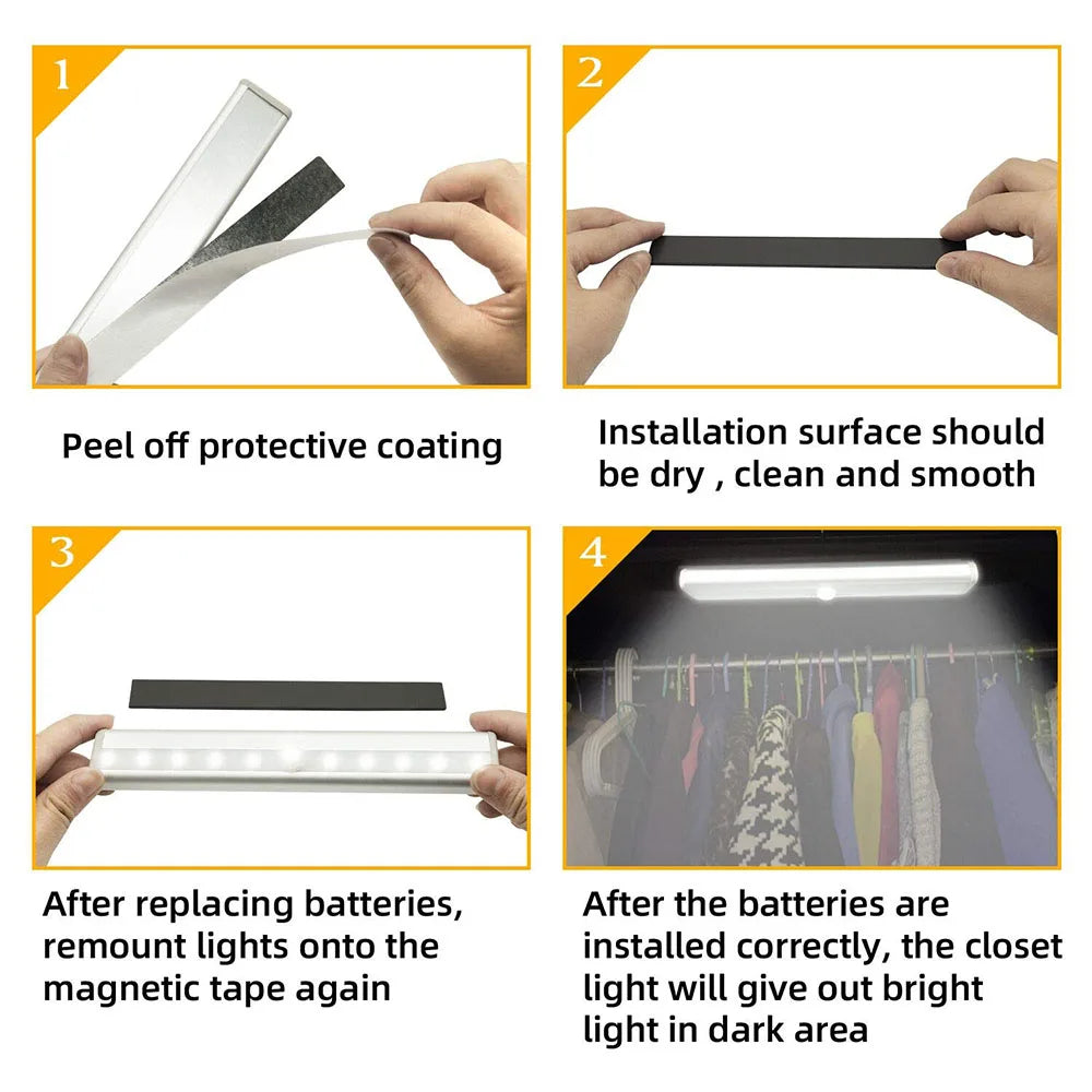 LED Motion Sensor Wireless Light